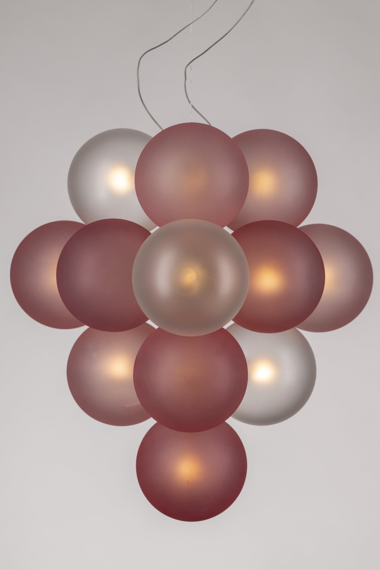 Grapes lamp in soft burgundy hues